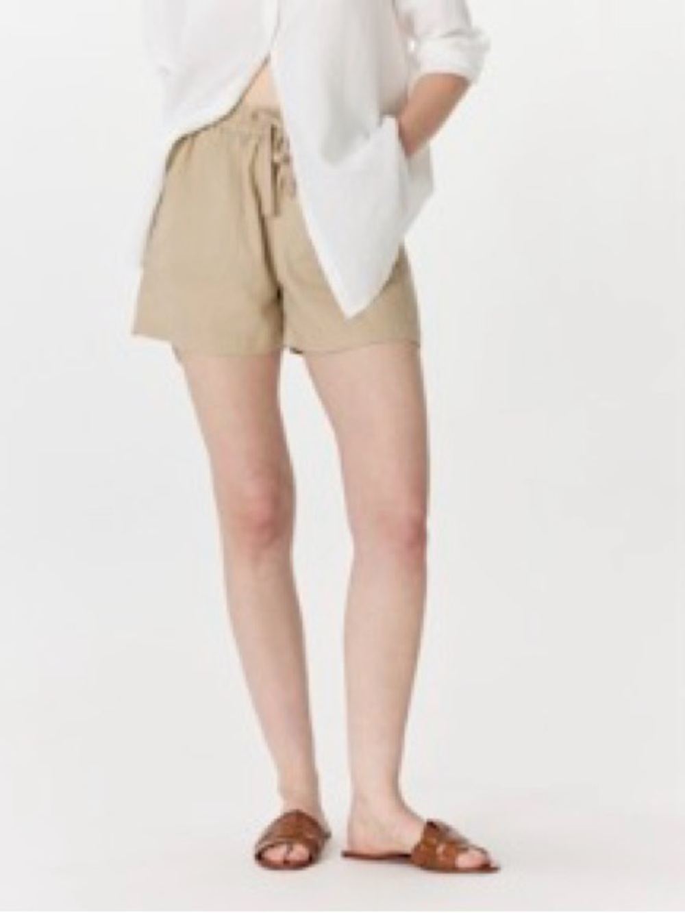 Quince European linen shorts - driftwood